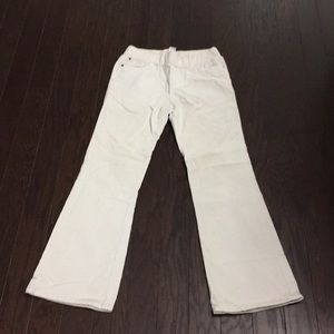 Maternity cream colored corduroy pants